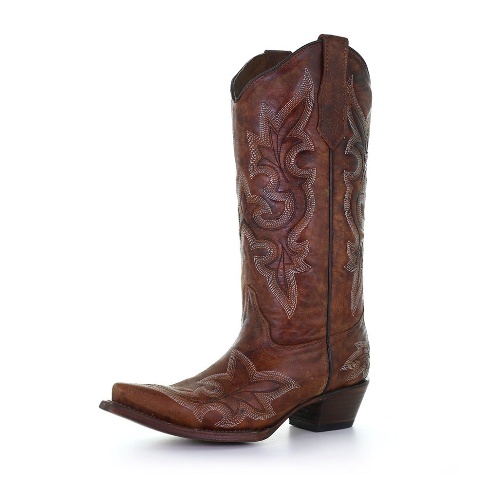 Circle G Tan Embroidered Ladies' Boot