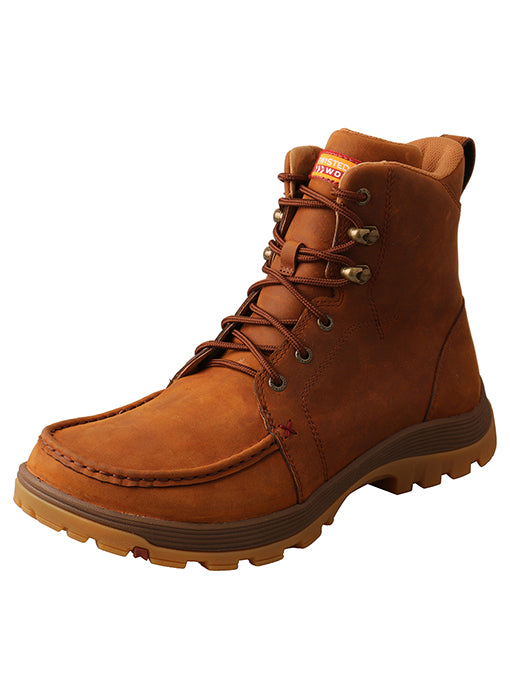 Twisted X Lace Up Oblique Toe Men's Work Boot