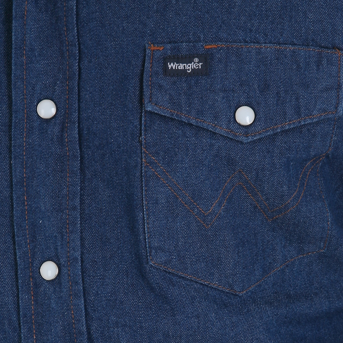 Wrangler Denim Western Snap Men's Work Shirt