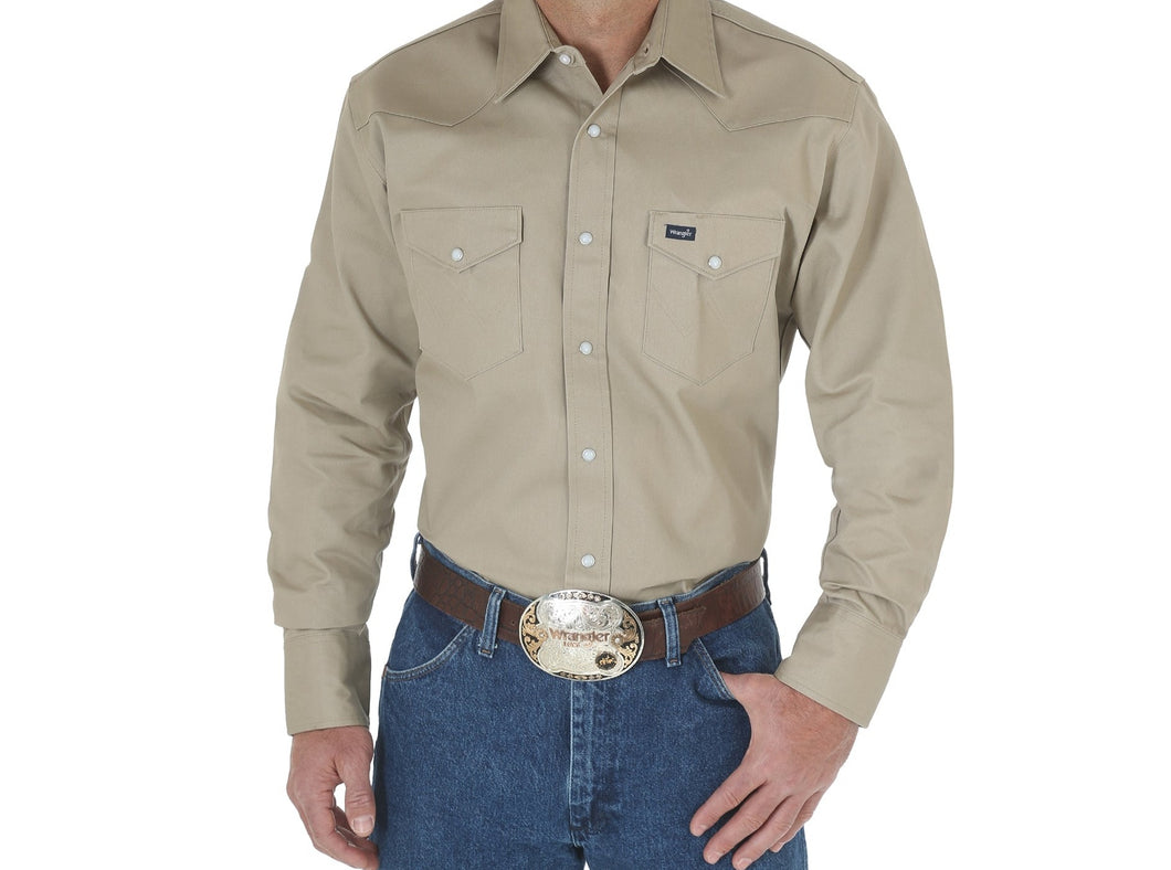 Wrangler Khaki Men's Work Shirt