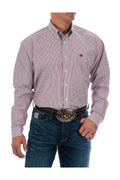 Cinch Purple Stripe Classic Fit Men's Shirt