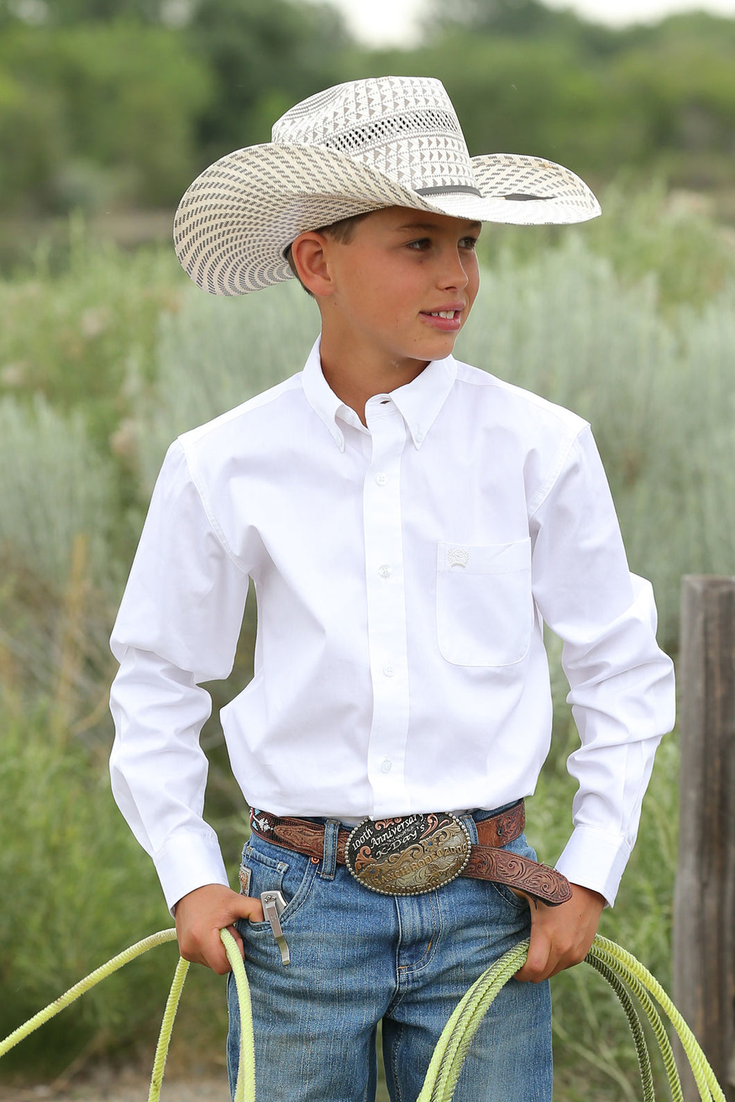 Cinch  White Children's Shirt