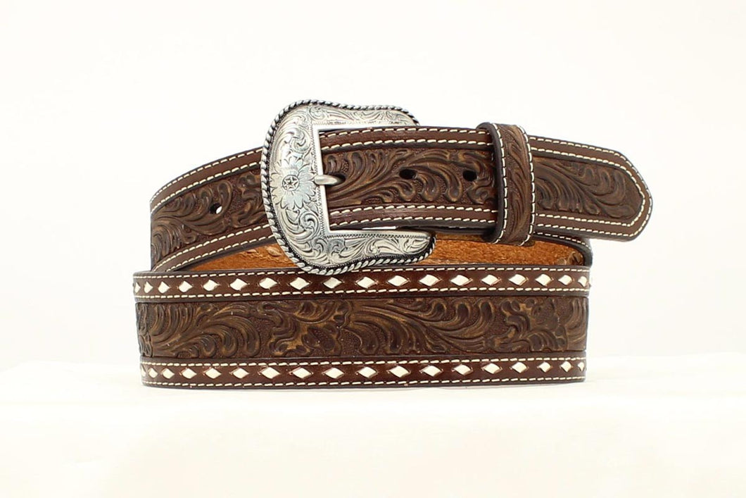 Nocona Floral Basketweave Men's Belt