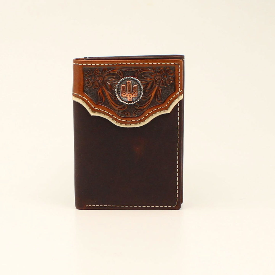 Nocona Trifold Floral Embossed Wallet