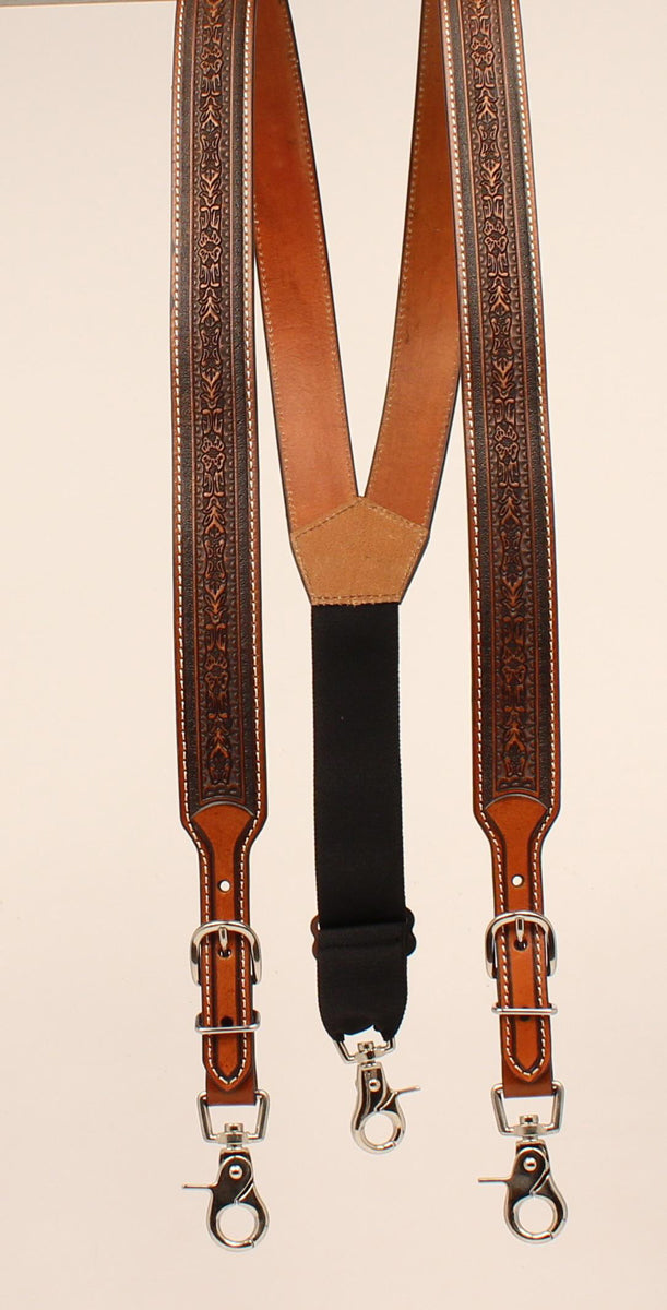 Nocona Tooled Suspenders