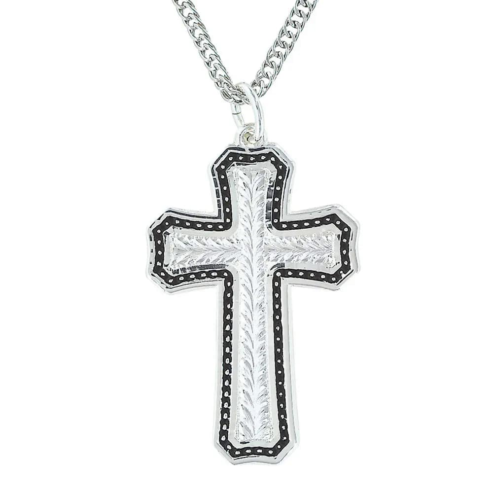 Montana Silversmiths Pinpoints and Wheat Cross Necklace