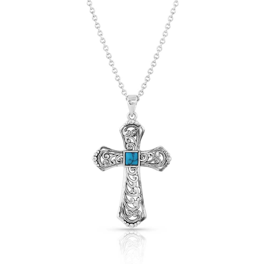 Montana Silversmith Cathedral Curves Silver Cross Necklace