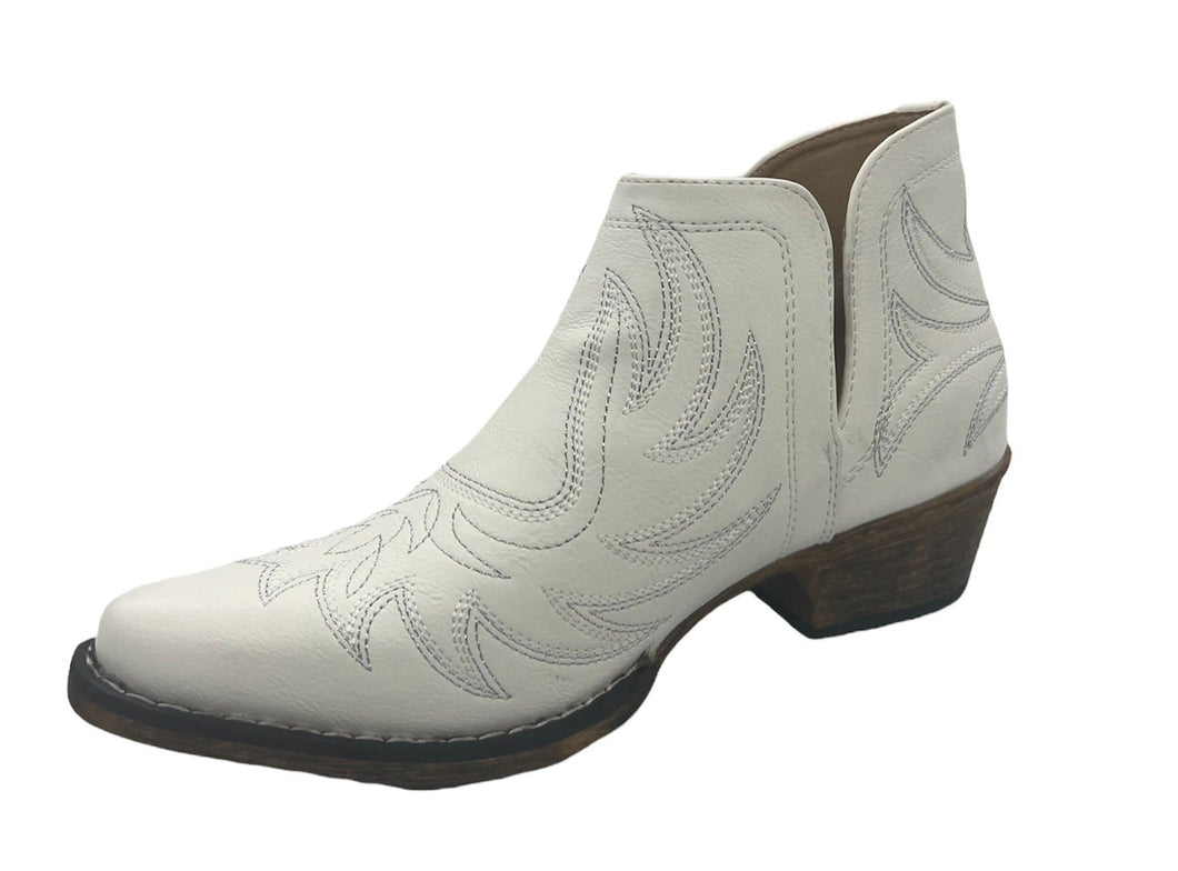 Roper Ladies' White Shortie Boot