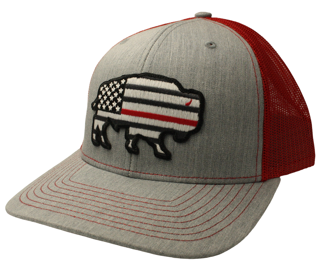 Red Dirt Hat Co Thin Red Line Buffalo Patch Cap