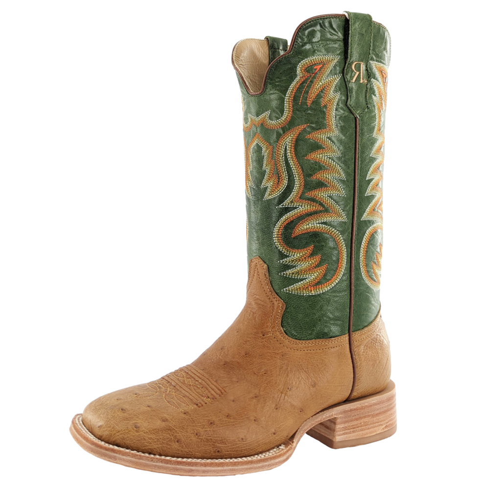 R. Watson Antique Saddle Smooth Ostrich Men's Boot