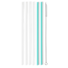 Load image into Gallery viewer, Swig Clear &amp; Aqua Reusable Tall Straw Set
