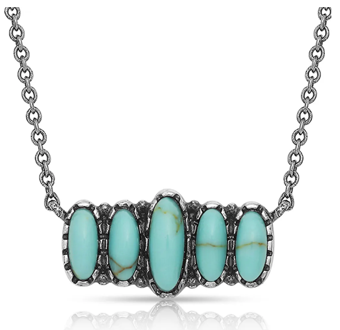 Montana Silversmiths Turquoise Quint Bar Necklace