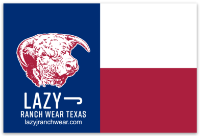 Lazy J TX Flag Elevation Sticker