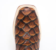Load image into Gallery viewer, Tanner Mark Cognac Fish Print Men&#39;s Boot
