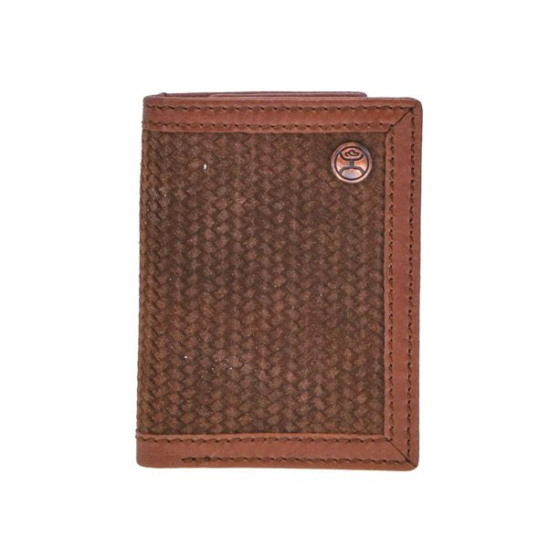 Hooey Basketweave Roughout Wallet