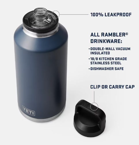 Yeti Rescue Red 64oz Bottle Chug