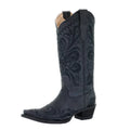 Circle G Black Filigree Embroidered Ladies' Boot