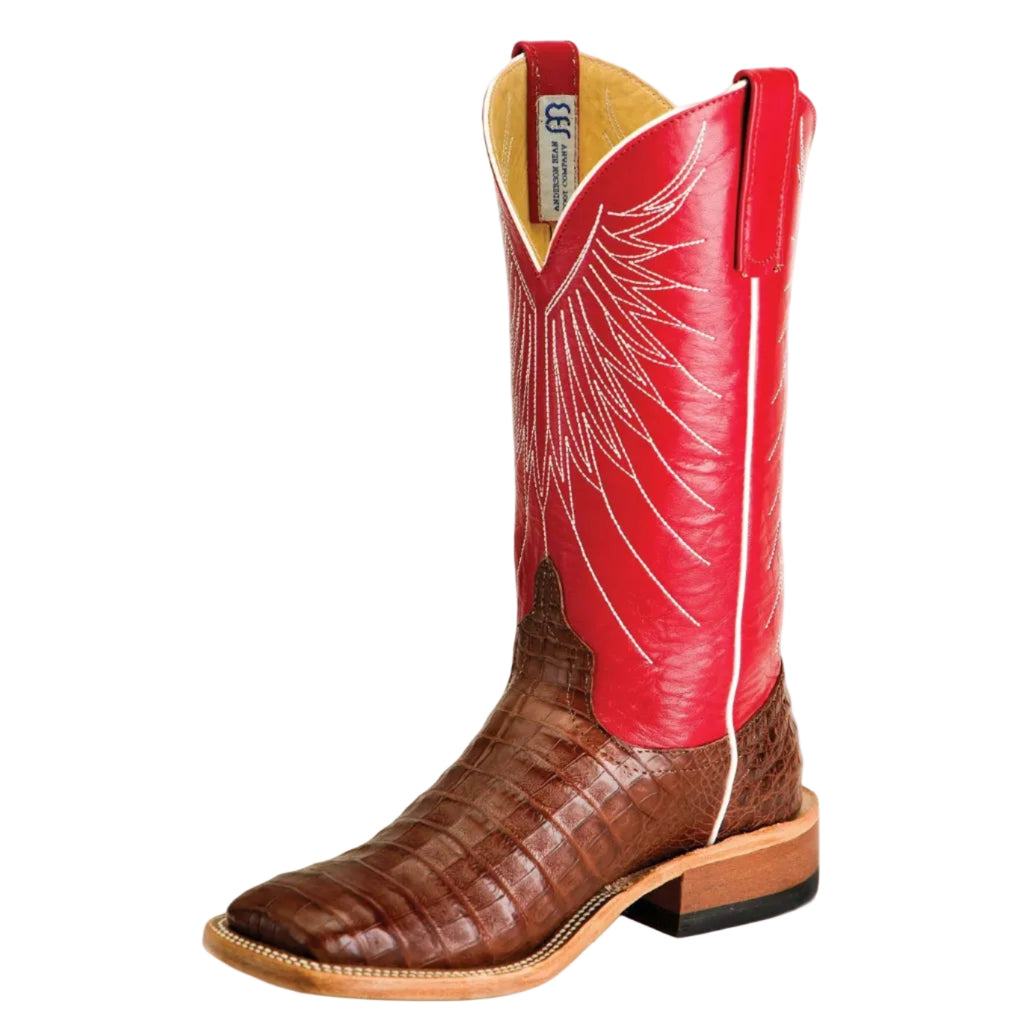 Anderson Bean Tobacco Caiman Belly Men's Boot