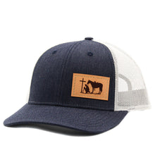 Load image into Gallery viewer, Dally Up Praying Cowboy Leather Patch Cap
