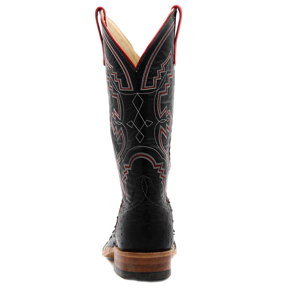 Anderson Bean Exclusive Texas Tech Black Full Quill Ostrich Men's