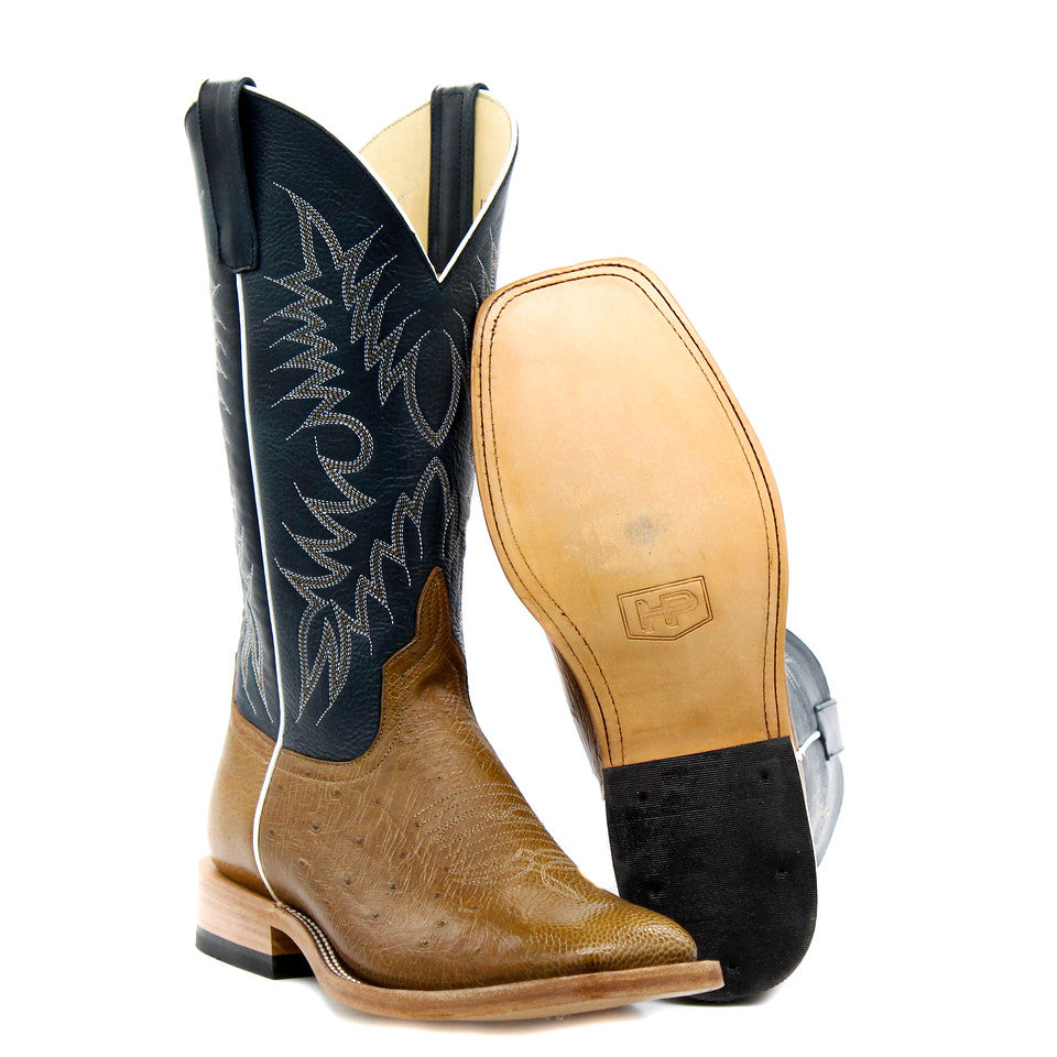 Horsepower Top Hand Antique Saddle Smooth Ostrich Men's Boot