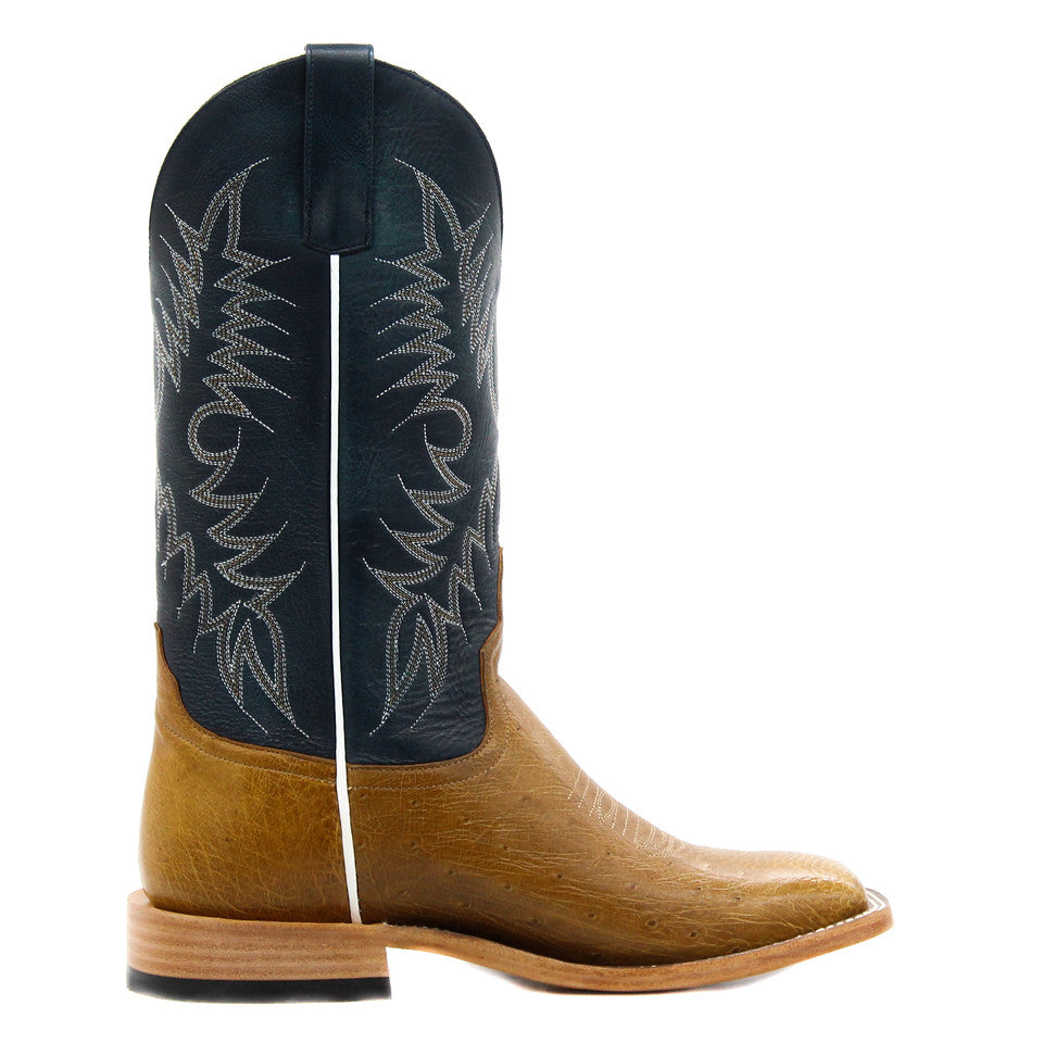 Horsepower Top Hand Antique Saddle Smooth Ostrich Men's Boot