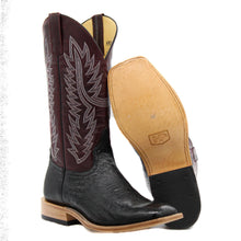 Load image into Gallery viewer, HorsePower Top Hand Black Smooth Ostrich Men&#39;s Boot
