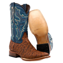 Load image into Gallery viewer, Tanner Mark Cognac Elephant Print Men&#39;s Boot
