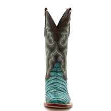 Load image into Gallery viewer, Tanner Mark Turquoise Caiman Print Ladies&#39; Boot
