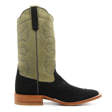 Load image into Gallery viewer, Rios Of Mercedes Exclusive Black Suede Full Quill Ostrich Men&#39;s Boot
