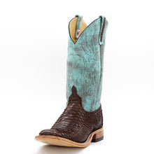 Load image into Gallery viewer, Anderson Bean Exclusive Chocolate Buffed Python Men&#39;s Boot
