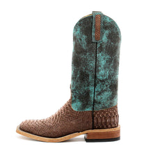 Load image into Gallery viewer, Anderson Bean Exclusive Chocolate Buffed Python Men&#39;s Boot
