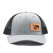 Load image into Gallery viewer, Dally Up Praying Cowboy Leather Patch Cap
