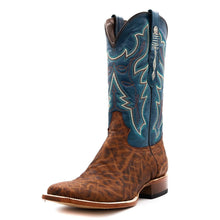 Load image into Gallery viewer, Tanner Mark Cognac Elephant Print Men&#39;s Boot

