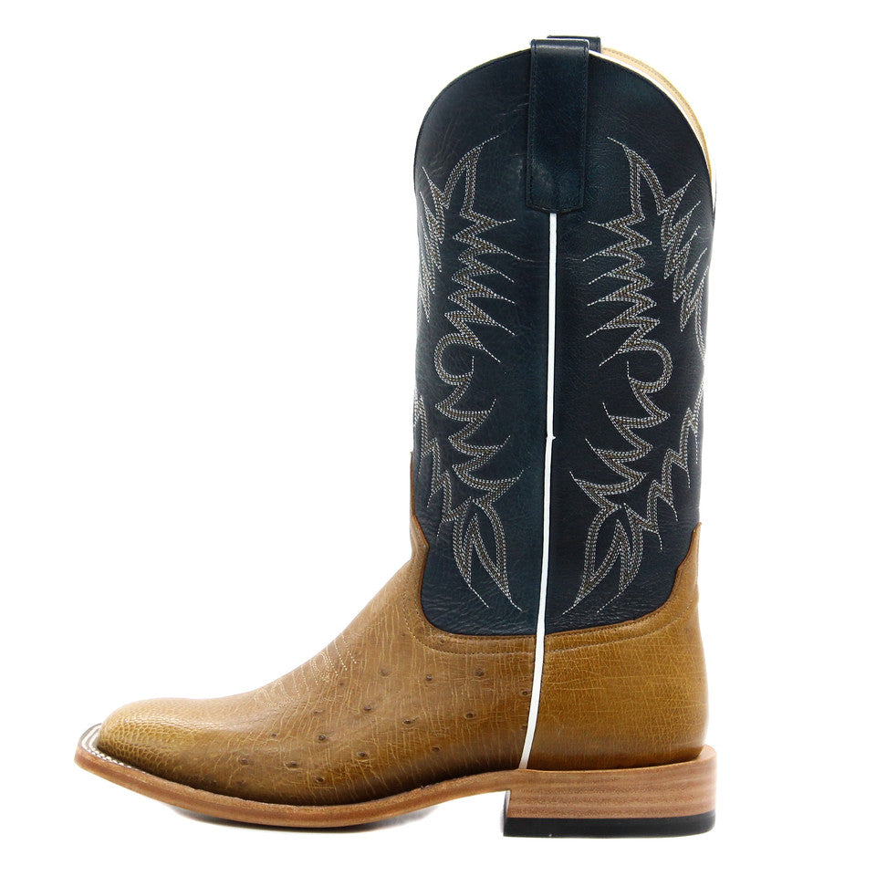 Horsepower Top Hand Antique Saddle Smooth Ostrich Men's Boot