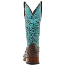 Load image into Gallery viewer, Tanner Mark Nicotine Ostrich Print Ladies&#39; Boot
