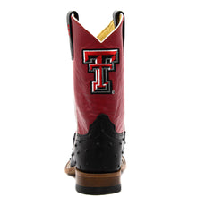 Load image into Gallery viewer, Anderson Bean Texas Tech Exclusive Black Full Quill Ostrich Print Children&#39;s Boot
