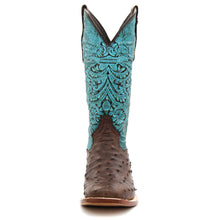 Load image into Gallery viewer, Tanner Mark Nicotine Ostrich Print Ladies&#39; Boot
