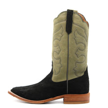Load image into Gallery viewer, Rios Of Mercedes Exclusive Black Suede Full Quill Ostrich Men&#39;s Boot
