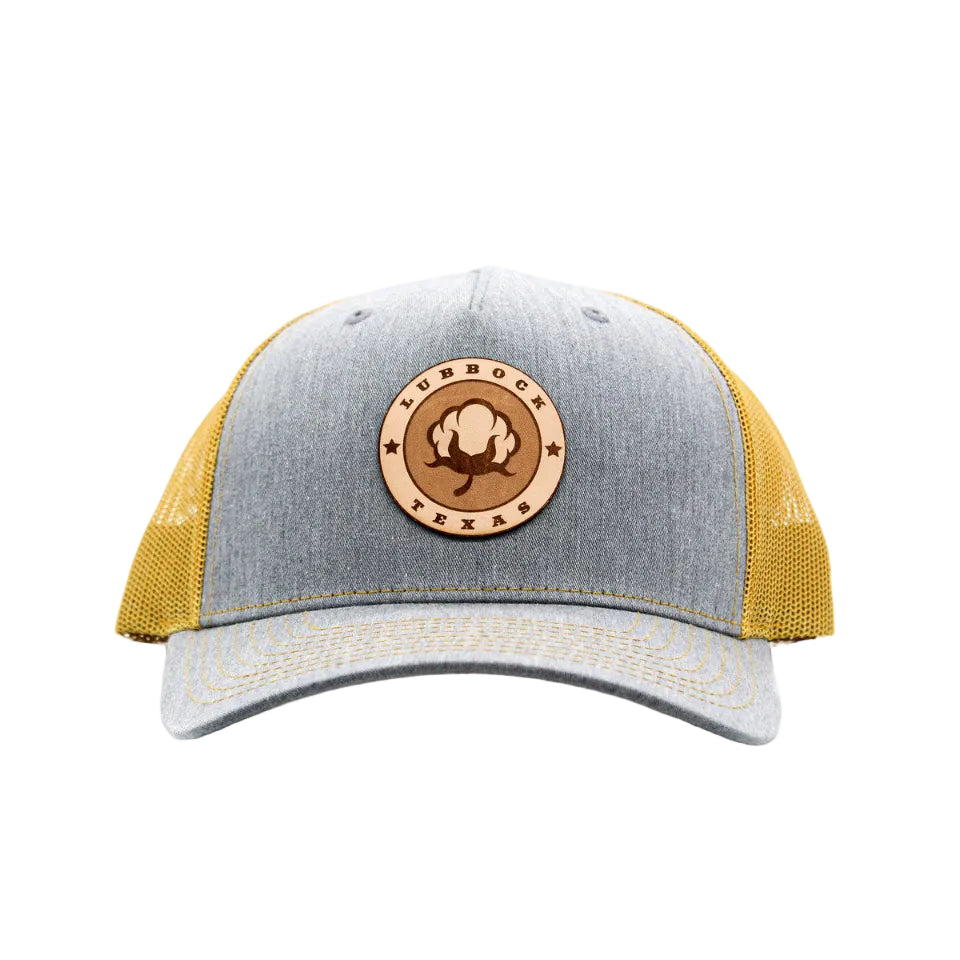 LBK Cotton Heather Grey & Gold Cotton Row Cap
