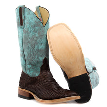 Load image into Gallery viewer, Anderson Bean Exclusive Chocolate Buffed Python Men&#39;s Boot
