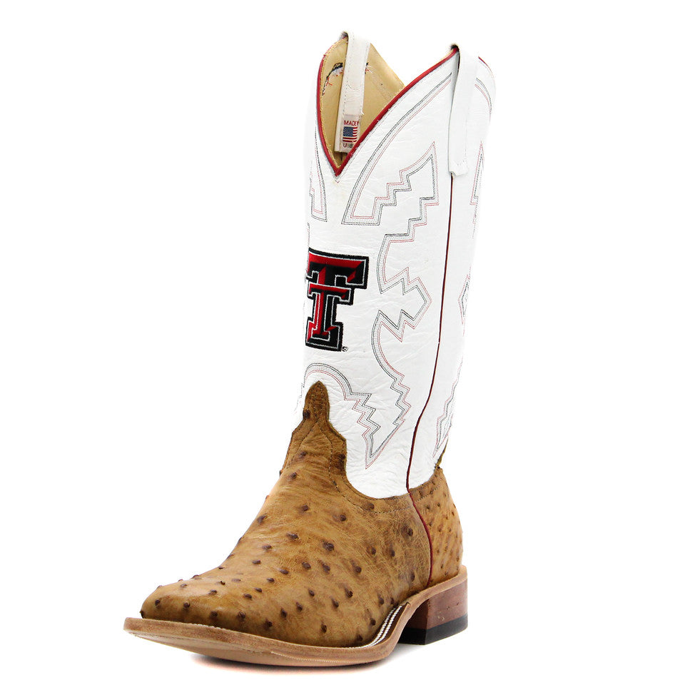 Anderson Bean Texas Tech Exclusive Umber Bruciato Full Quill Ostrich Men's Boot