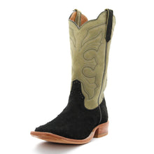 Load image into Gallery viewer, Rios Of Mercedes Exclusive Black Suede Full Quill Ostrich Men&#39;s Boot
