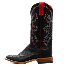 Load image into Gallery viewer, Anderson Bean Exclusive Texas Tech Black Full Quill Ostrich Men&#39;s Boot
