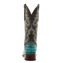 Load image into Gallery viewer, Tanner Mark Turquoise Caiman Print Ladies&#39; Boot
