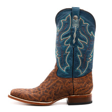 Load image into Gallery viewer, Tanner Mark Cognac Elephant Print Men&#39;s Boot
