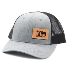 Load image into Gallery viewer, Dally Up Praying Cowboy Leather Patch Cap
