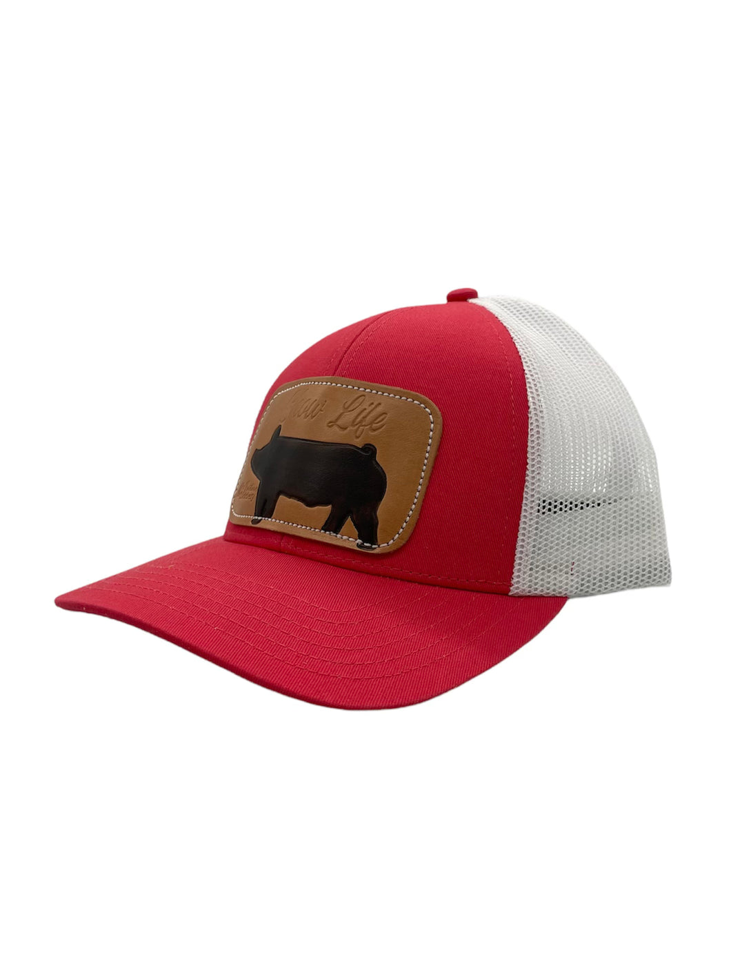 Leather Pig Patch Cap