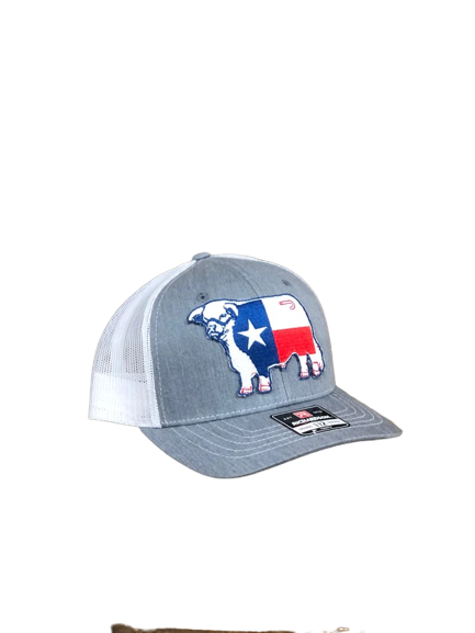 Lazy J Ranch Wear Youth Heather Texas Flag Patch Cap