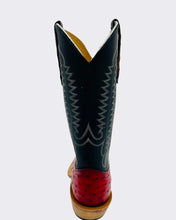 Load image into Gallery viewer, Fenoglio Exclusive Red Full Quill Ostrich Men&#39;s Boot
